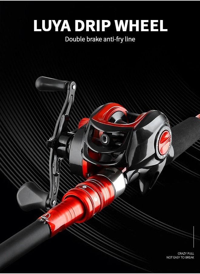 GROIC Baitcasting Reels, New Compact Design Baitcaster Fishing Reel, 17.64LB Carbon Fiber Drag, Full Metal Spinning Wheel Cross-Fire 8 Magnet Braking System, Fishing Wheel Available in  7.2:1  - Image 2