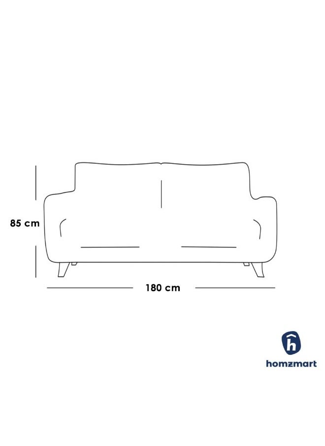 Homzmart Swedish Wood and Linen 2-Seater Sofa - Grey  - Image 2
