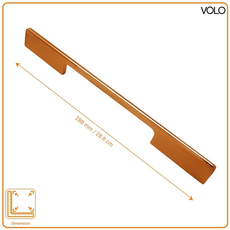 Volo VOLO Wardrobe Cabinet Handle MultiUse Pull Handle for Wardrobe Drawer Sliding Closet and Door in Kitchen Office and Bedroom SAC27 2 Rose Gold 288MM 12 Inch  - Image 2