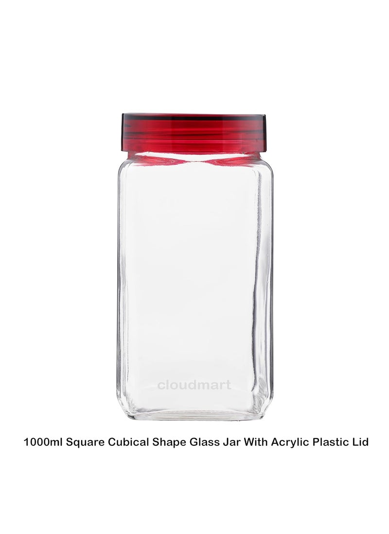 Cloudmart Cloudmart Glass Seasoning Container (300Ml, 2 Pieces, Multi Color), Pickle Storage Jar, Oil/Honey Dispenser Bottle with Spoon, (Set Of 2)  - Image 2
