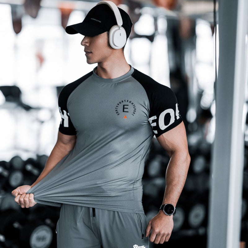 Muscle Men'S Fitness Brothers Sports Leisure Elastic Long Sleeve T-Shirt Light Plate No Logo - Image 1