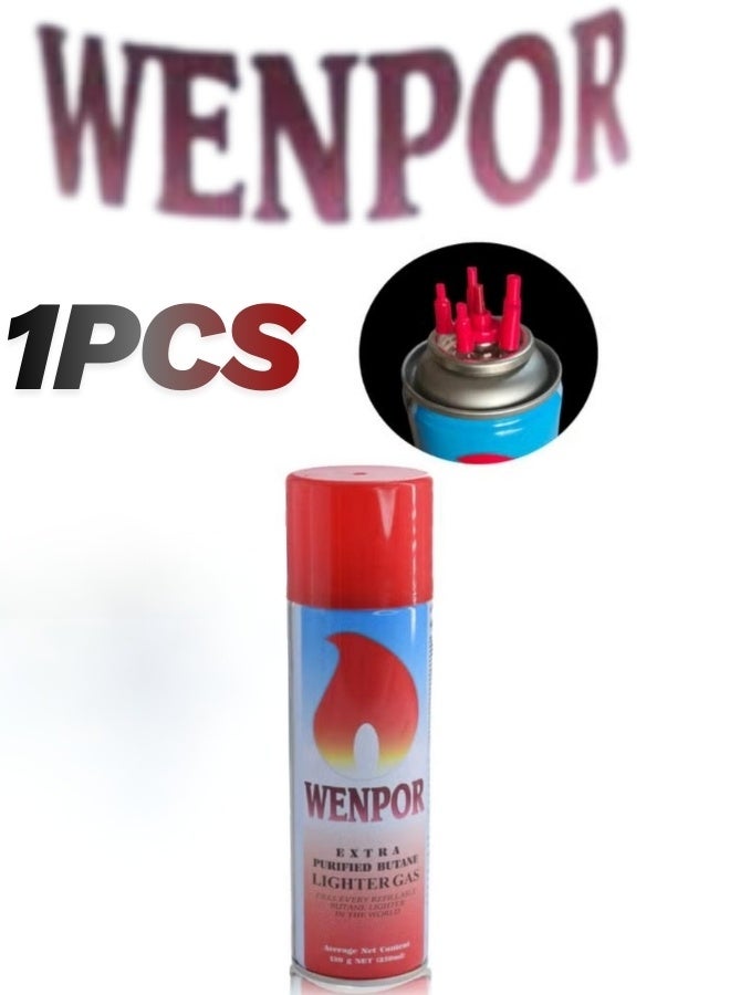 Wenpor 1 Piece Wenpor Purified Butane Lighter Gas Refill 250m (1pcs)