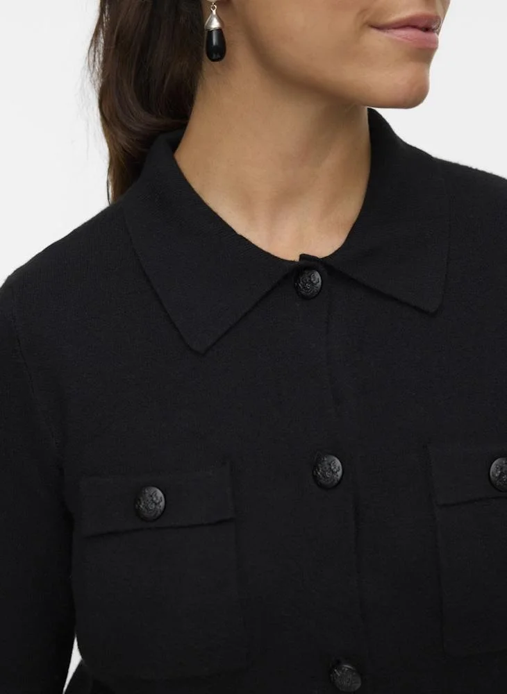 VERO MODA  Vmgold Short Sleeve Collar Cardigans for Women | Best Price UAE