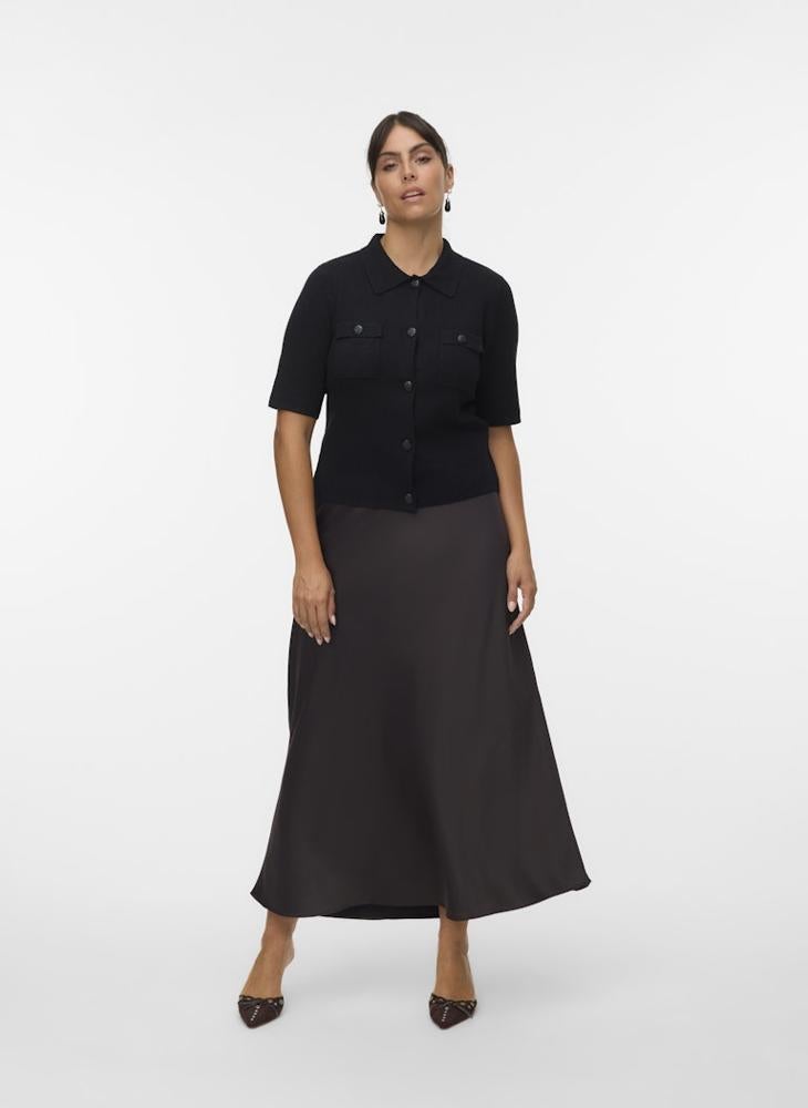 فيرو مودا كارديجان بياقة وأكمام قصيرة من فيم جولد - Image 4