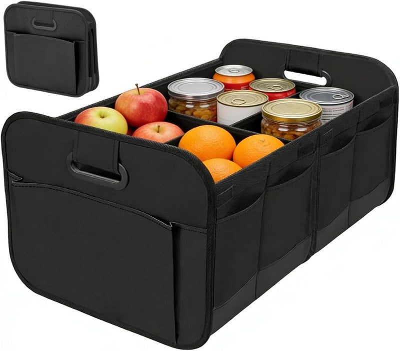 Car Trunk Storage Box, Anti-Skid Cargo Compartment Organiser, Suitable for Cars, Trucks, SUVs, RVs, Camping Trips, Road Trips, Commuting - Image 1