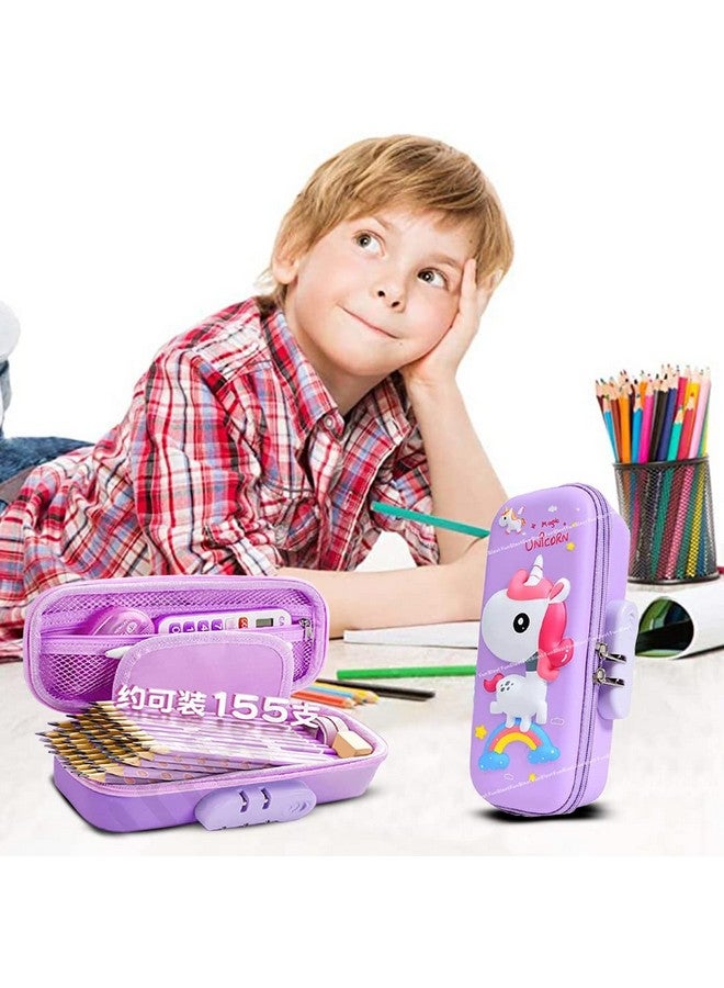 FunBlast Canvas Unicorn Pencil Case for Kids, Kids Pencil Pouch, Unicorn Pouch Pencil Pouches & Pencil Box Pencil Case Organizer for Kids Multicolour - Image 5