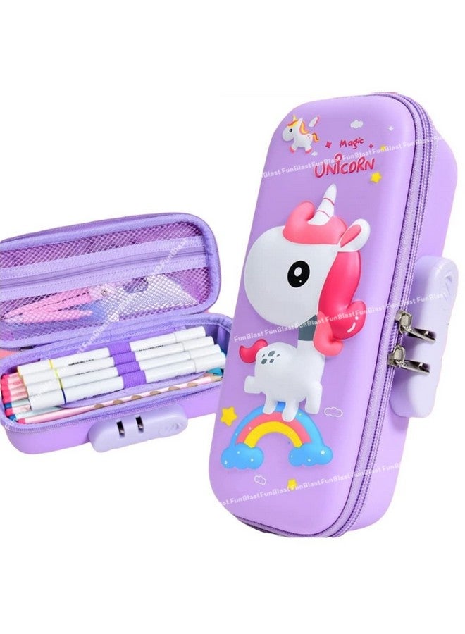 FunBlast Canvas Unicorn Pencil Case for Kids, Kids Pencil Pouch, Unicorn Pouch Pencil Pouches & Pencil Box Pencil Case Organizer for Kids Multicolour - Image 1