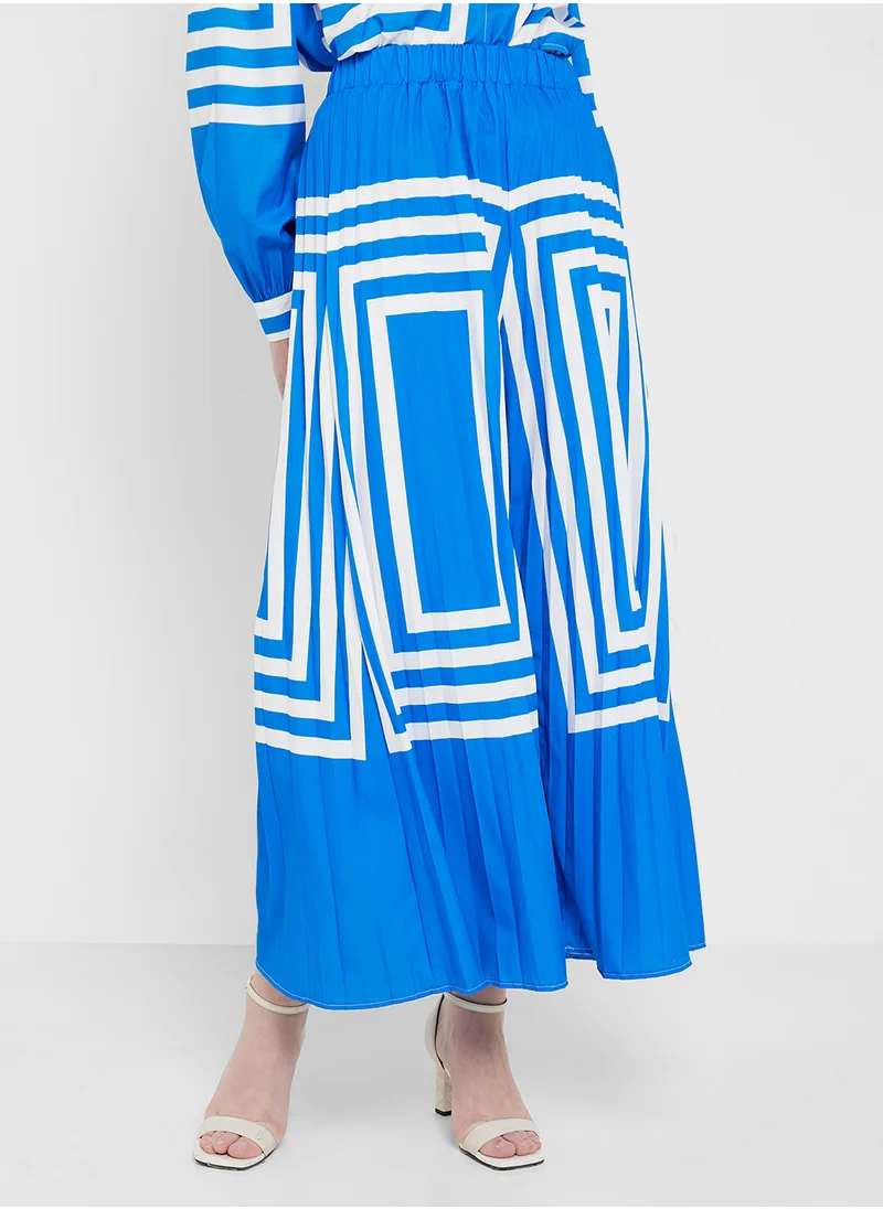 ELLA Monotone Print Shirt & Pant Set