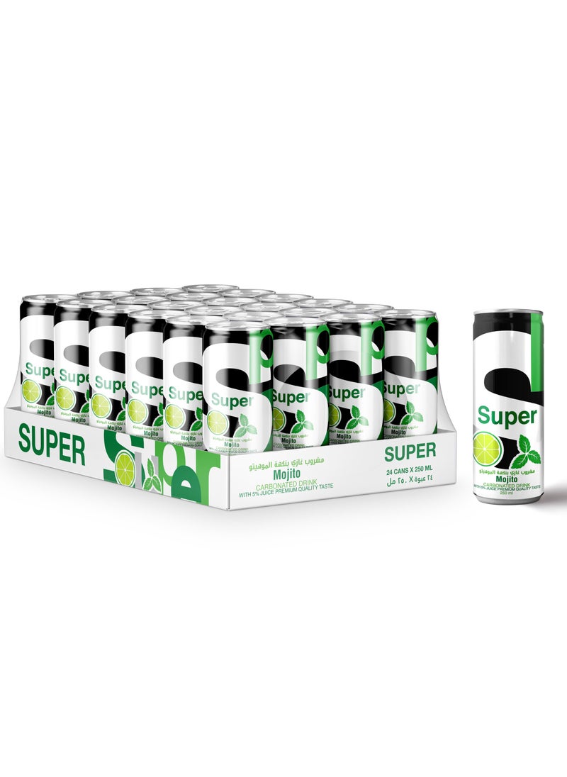 Super - Super Mojito Carbonated Drink Pack of 250 ml x24 - Image 1