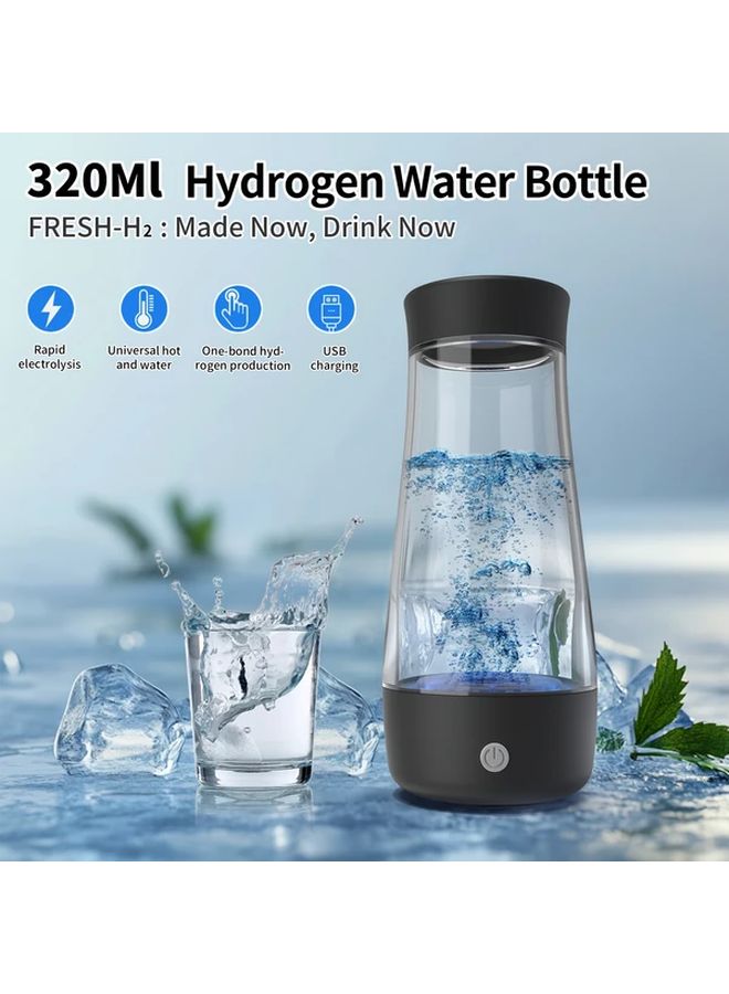 2025 Model 320ML Black Portable Hydrogen Water Cup SPE PEM Technology USB Charging - Image 3