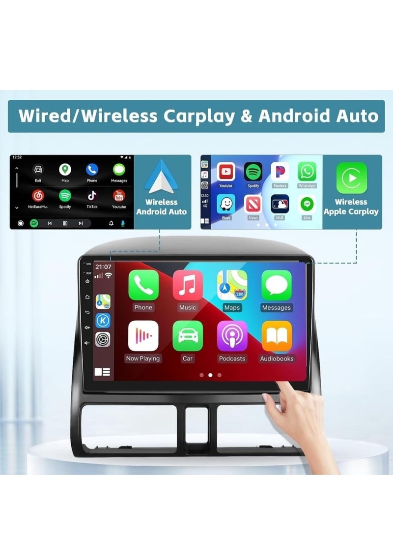 RAYMOS - Android Car Stereo For Honda CRV 2002-2006 Support Apple Carplay Android Auto Wireless Bluetooth USB DSP AHD Camera Included IPS Touch Screen - Image 1