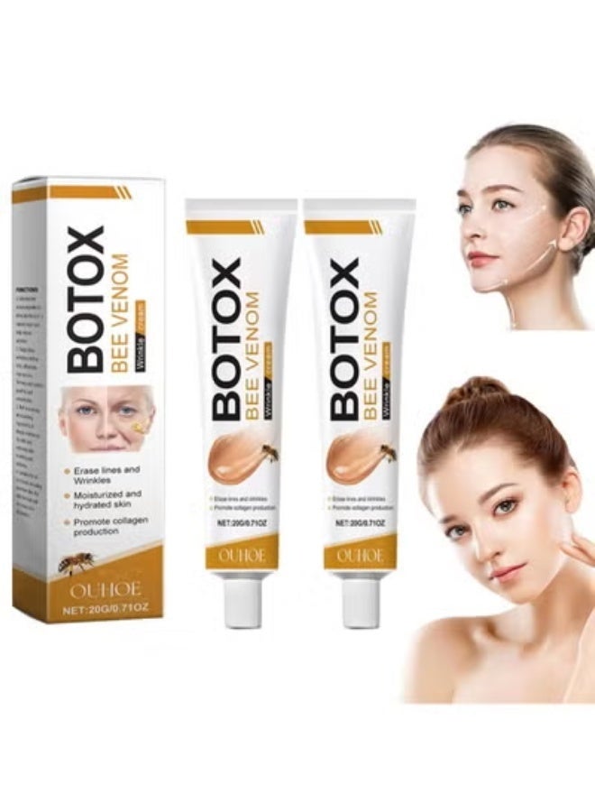 OUHOE Botox Bee Venom Wrinkle Cream，Bee Venom Skin Treatment Cream，Anti-Wrinkle Firming, Anti-Aging, Moisturizing，Lifting & Recovery for All Skin Type（2PCS，20g+20g） - Image 1