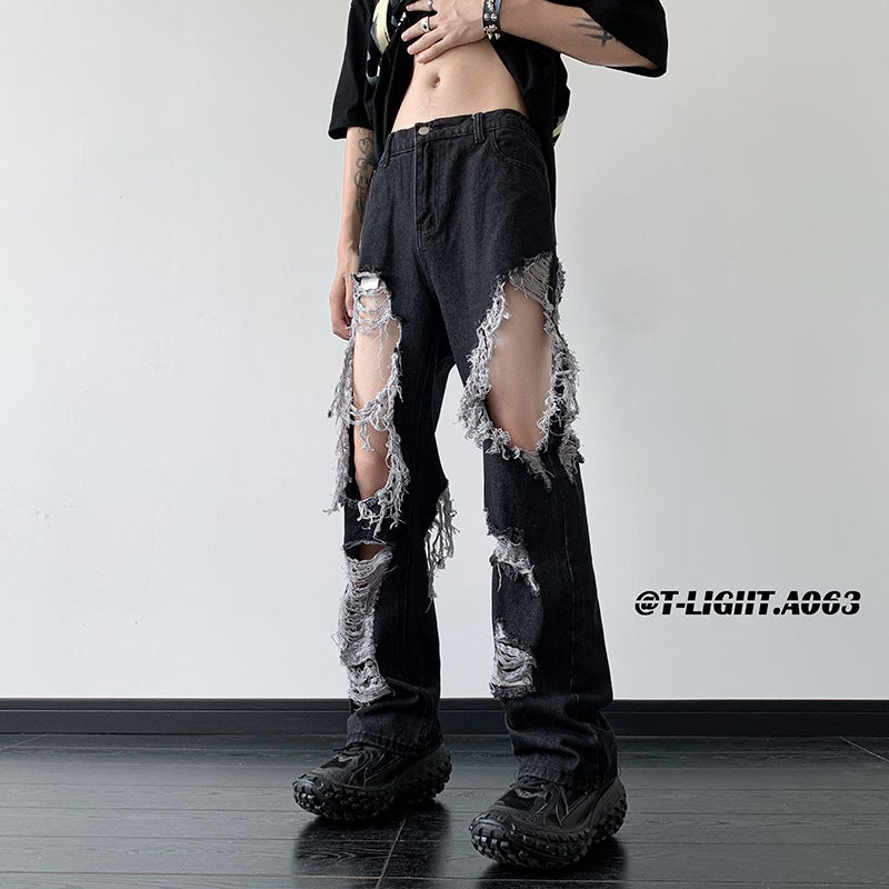 Unisex Classic Denim Jeans Loose Fit Daily Outdoor Wear - Image 1