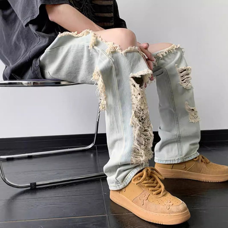 Unisex Classic Denim Jeans Loose Fit Daily Outdoor Wear - Image 5