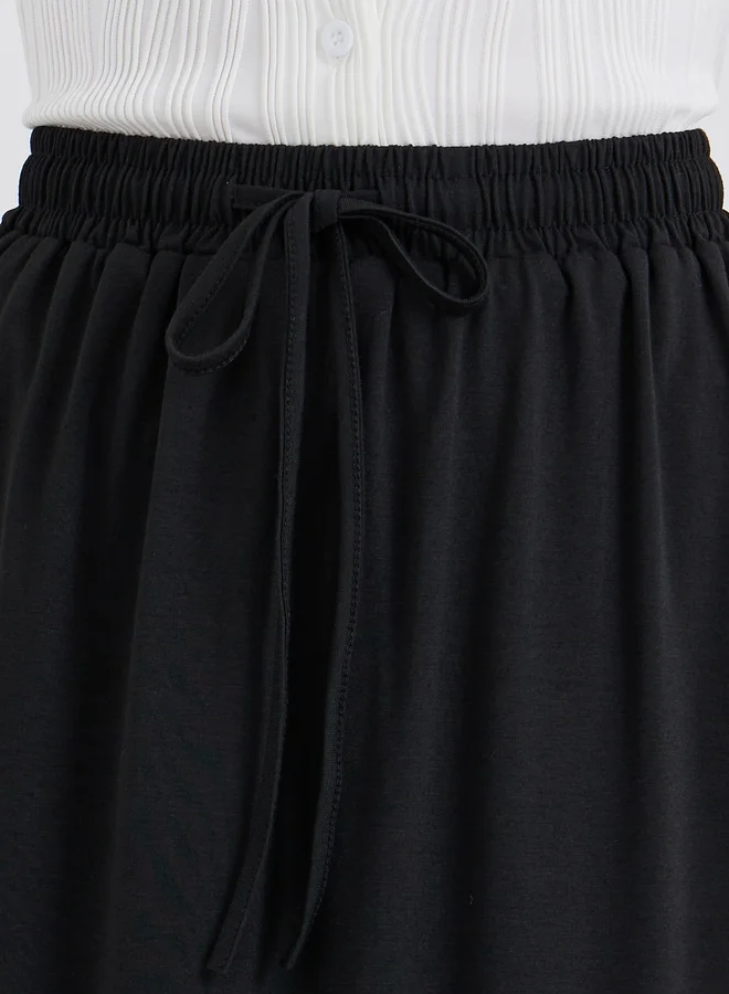 Take Two Take Two Solid A-Line Maxi Skirt