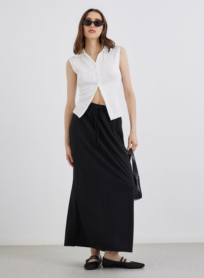 تايك تو تنورة ماكسي صلبة - مزدوجة - Image 1