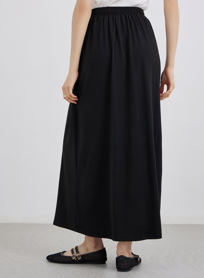 تايك تو تنورة ماكسي صلبة - مزدوجة - Image 4