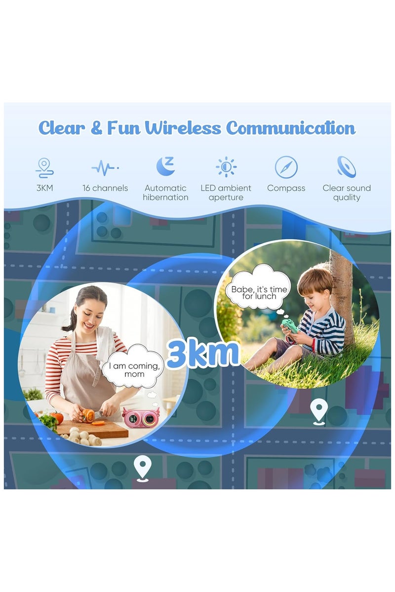 BlueFire Kids Adventure Walki Talky Toy M13 – 2 Pack Rechargeable Pretend-Play Light & Sound Exploration Set 🎮🧭🔋 | Outdoor Fun for Boys & Girls Ages 3-12 | Educational Imaginative Play Gift - Image 2