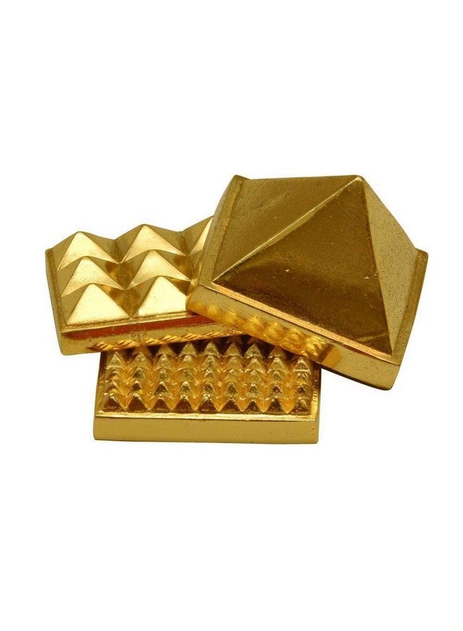 ASTRODIDI Mix Metal Three Layer 3 Stage Multi Layer Vastu Pyramid (Golden Color) - Image 1