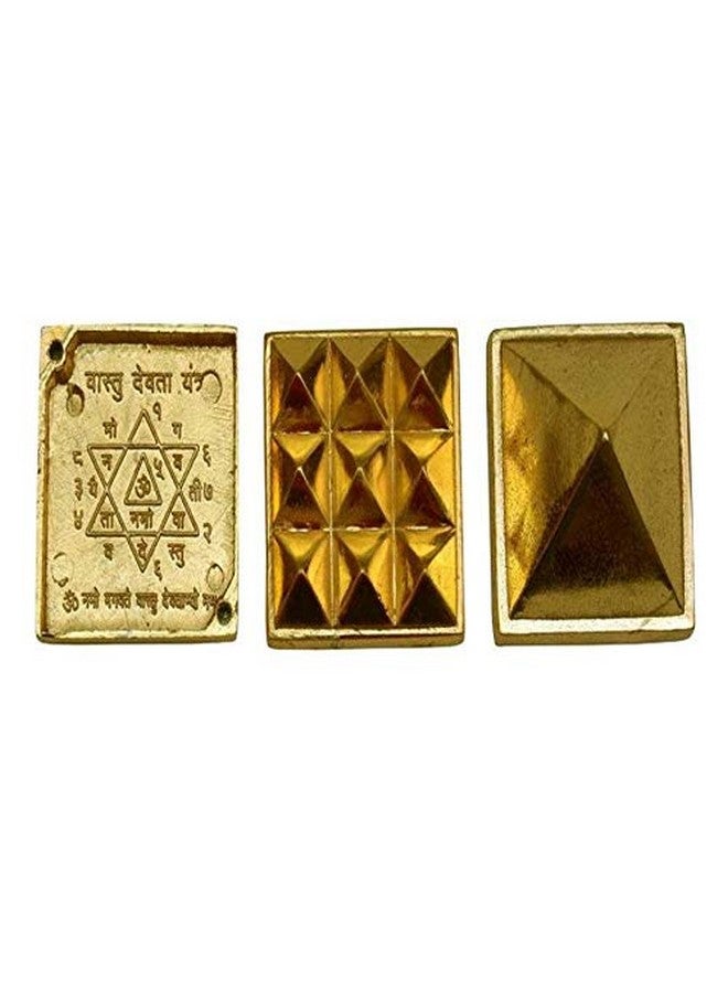 ASTRODIDI Mix Metal Three Layer 3 Stage Multi Layer Vastu Pyramid (Golden Color) - Image 2