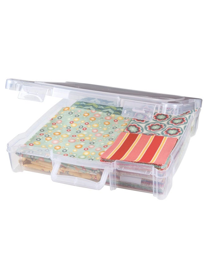 ArtBin 6913AB Portable Art & Craft Organizer with Handle, Holds Up to 12" x 12" Paper, [1] Plastic Storage Case, Clear - Image 4