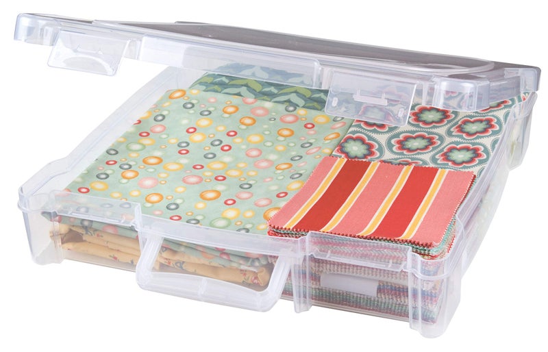 ArtBin 6913AB Portable Art & Craft Organizer with Handle, Holds Up to 12" x 12" Paper, [1] Plastic Storage Case, Clear - Image 3