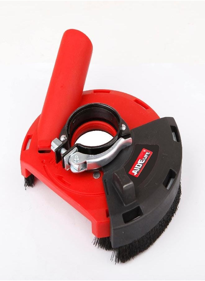 Generic Box Contains the following: 1x Dust Shroud，6PCS clamping washer thickness 1.5-5.5mm,1x clamping flange, 1x shroud wrench,1x Universal Vacuum Cleaner Hose Adapter,1xUser’s guide. Using this attachment provides improved productivity when efficient dust collection system is used and helps reduce user exposure to harmful silica dust  - Image 2