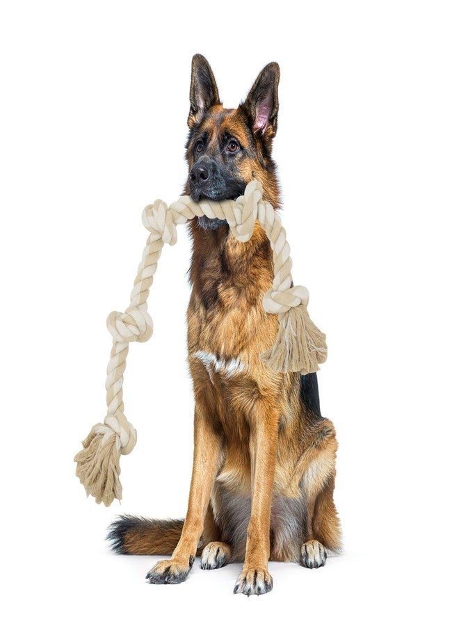 Bmag Dog Rope Toys for Aggressive Chewers, Tough Rope Chew Toys for Medium Large Dogs, Heavy Duty Tough Dog Tug of War Toy with 5 Knots for Teeth Cleaning - Image 1
