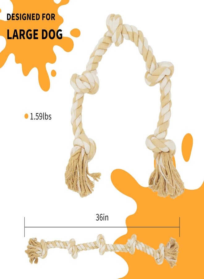Bmag Dog Rope Toys for Aggressive Chewers, Tough Rope Chew Toys for Medium Large Dogs, Heavy Duty Tough Dog Tug of War Toy with 5 Knots for Teeth Cleaning - Image 3