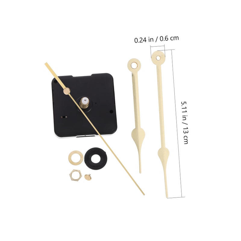 Golden Clock Hands Long Shaft Mechanism Replacement Precision DIY Wall Kit - Image 4