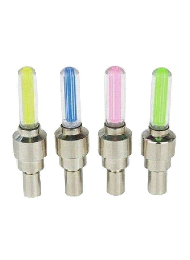 إسكدنيا طقم أضواء لأغطية صمامات الإطارات مكون من 4 قطع