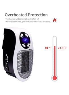 Generic Latino Heat, Latino Heat Calentador, Latino Hit Calefactor, 500w Plug in Space Wall Outlet with Timer, LED Display and Remote (1pc)  - Image 2