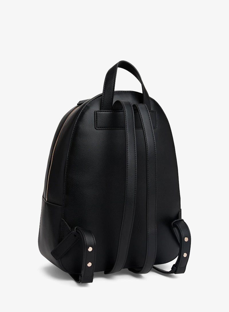TOMMY HILFIGER Metallic Logo Pebble Grain Backpack Fits Upto 14" Laptop - Image 3