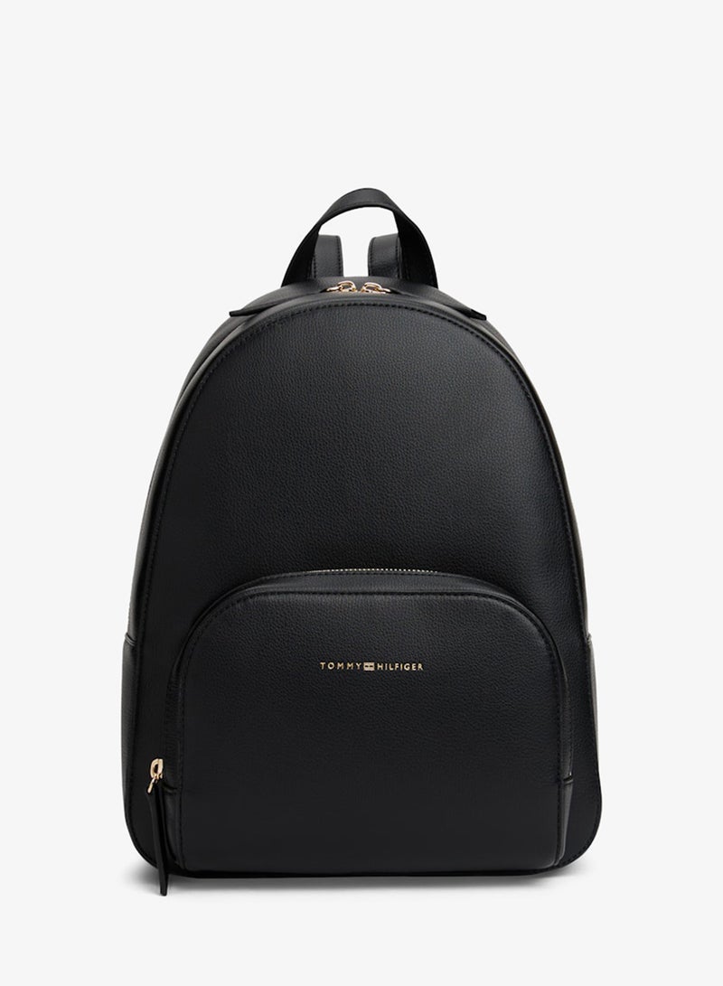 TOMMY HILFIGER Metallic Logo Pebble Grain Backpack Fits Upto 14" Laptop - Image 1