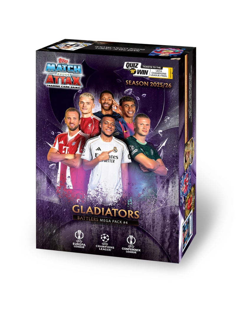 Topps UEFA Champions League Match Attax 2025-26 Trading and Collectible Card Game (Mega Pack Gladiators - Battlers) - Image 1