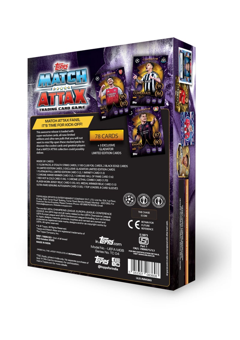 Topps UEFA Champions League Match Attax 2025-26 Trading and Collectible Card Game (Mega Pack Gladiators - Battlers) - Image 2