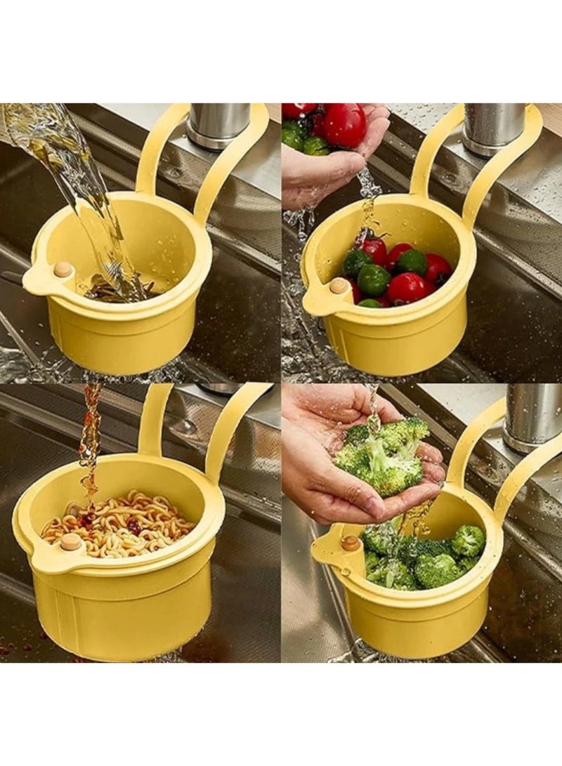 Automatic cleaning push type sink filter basket - automatic food waste drainage basket with detachable bottom, easy to install and remove, suitable for modern kitchen design, Push Drain Cover, Automatic Cleaning Filter, Push-Type Sink Accessory - Image 3