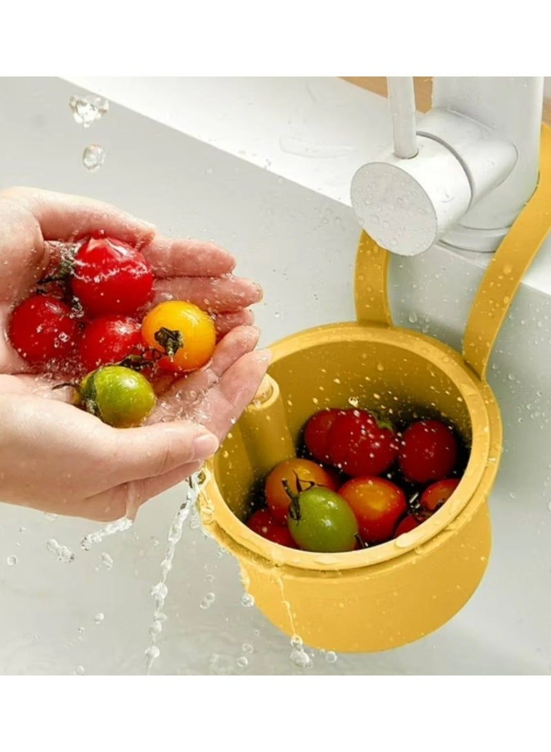 Automatic cleaning push type sink filter basket - automatic food waste drainage basket with detachable bottom, easy to install and remove, suitable for modern kitchen design, Push Drain Cover, Automatic Cleaning Filter, Push-Type Sink Accessory - Image 1