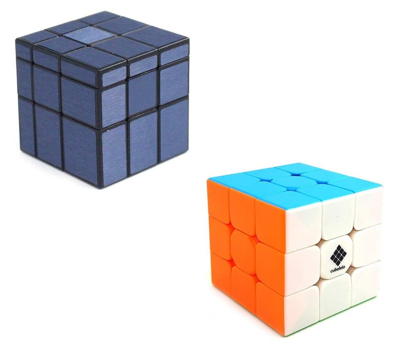 Cubelelo Drift 3x3 & Blue Mirror Cube Premium Gift Box | Speedcube Set for Kids & Adults | Smooth & Durable Puzzle Combo | Ideal Gift for Puzzle Lovers - Image 1