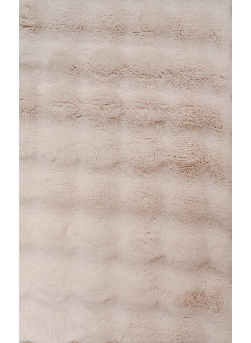 Home auraa Carpet Rug Anti-Slip – Size 160 x 230 cm – 5.25x7.55 ft | Pebble Shaggy Design - White Color | Ideal Carpet for Living Room, Bedroom, Office, Hallway or Balcony - Image 4