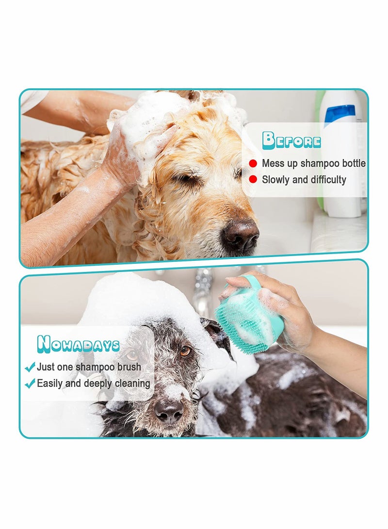 Pet Bath Brush Set with Towel for Easy Grooming and Cleaning - Image 3
