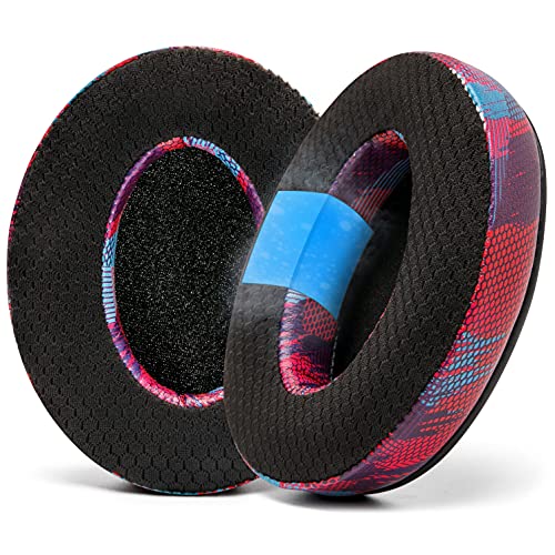 WC Freeze Hybrid Fabric Cooling Gel Replacement Earpads - Compatible with HyperX Cloud, Steelseries Arctis, ATH M50X, Turtle Beach Stealth & More - Comfortable & Cooler for Longer | (Speed Racer) - Image 4