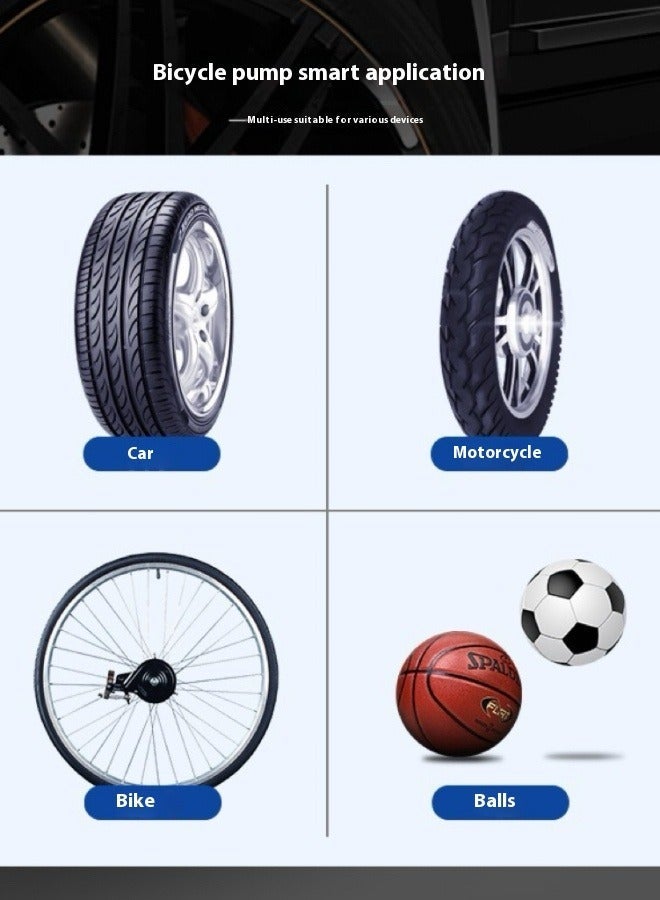 Noori Portable Electric Tire Inflator Portable,Air Compressor Cordless Bike Pump with Digital Dual Values Display, 150 PSI Car Tires Pump with LED Lights Air Pump for Cars, Motorcycles, Bikes, Balls - Image 3