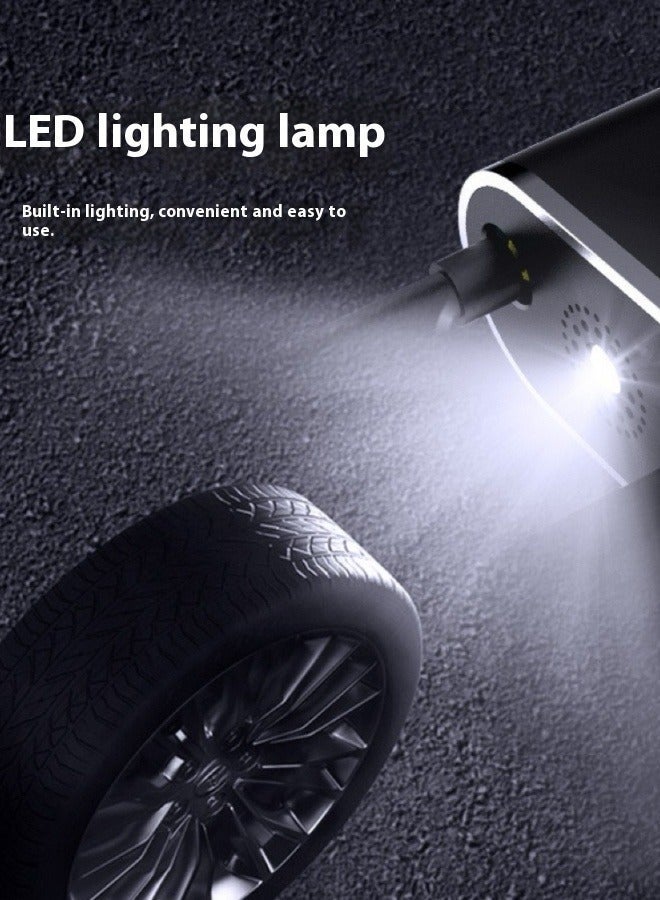 Noori Portable Electric Tire Inflator Portable,Air Compressor Cordless Bike Pump with Digital Dual Values Display, 150 PSI Car Tires Pump with LED Lights Air Pump for Cars, Motorcycles, Bikes, Balls - Image 5