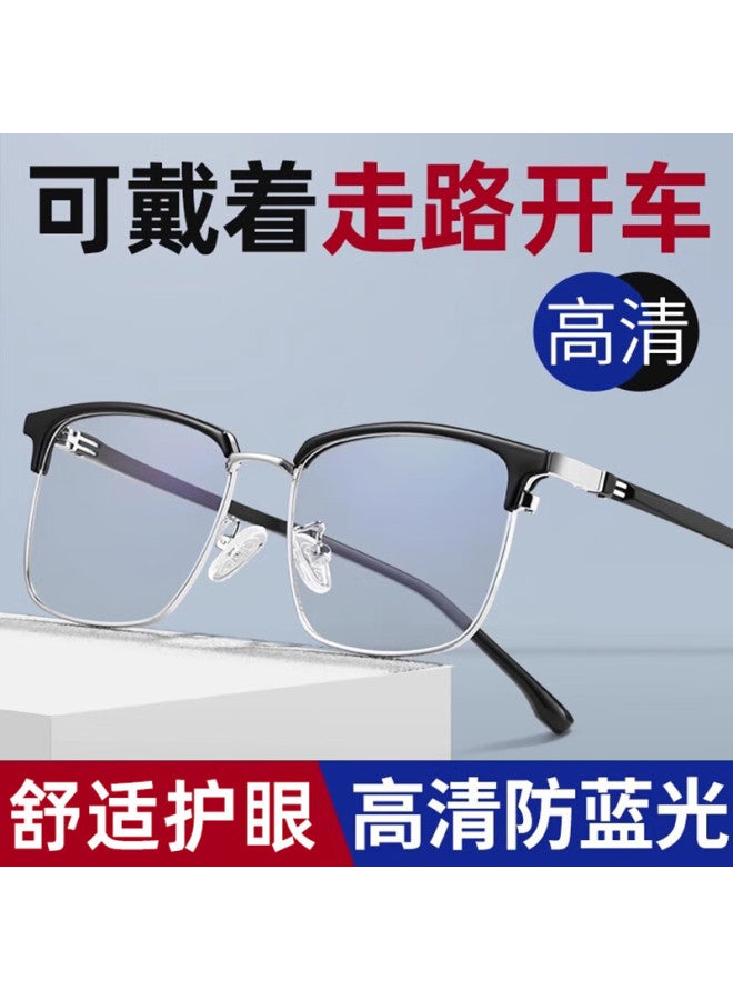 Gogosoon Large Face Semi-rimless Reading Gl For Men, High Definition Ultra-light Eye Protection Anti-blue Light Fashionable Presbyopic Gl For Middle-aged And Elderly High-end Wome - Image 1