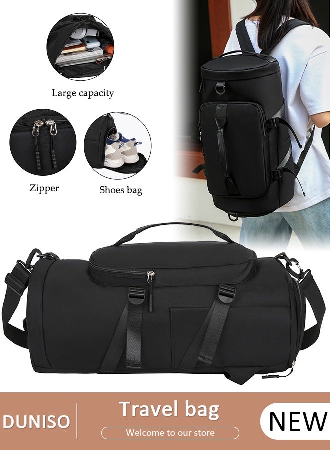 DUNISO Sports Gym Bag with Wet Pocket & Shoes Compartment, Travel Backpack Weekender Overnight Bag for Travel Gym Yoga Travel Duffel Bag for Men and Women Lightweight - Image 1