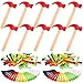 AIHSUMC 10 Pcs Kids Wooden Hammer Toy with 100 Pcs Colorful Wood Golf Tees Small Plastic Hammer Simulation Hammers Educational Toys for Children Gift Birthday Party Halloween Red - Image 2