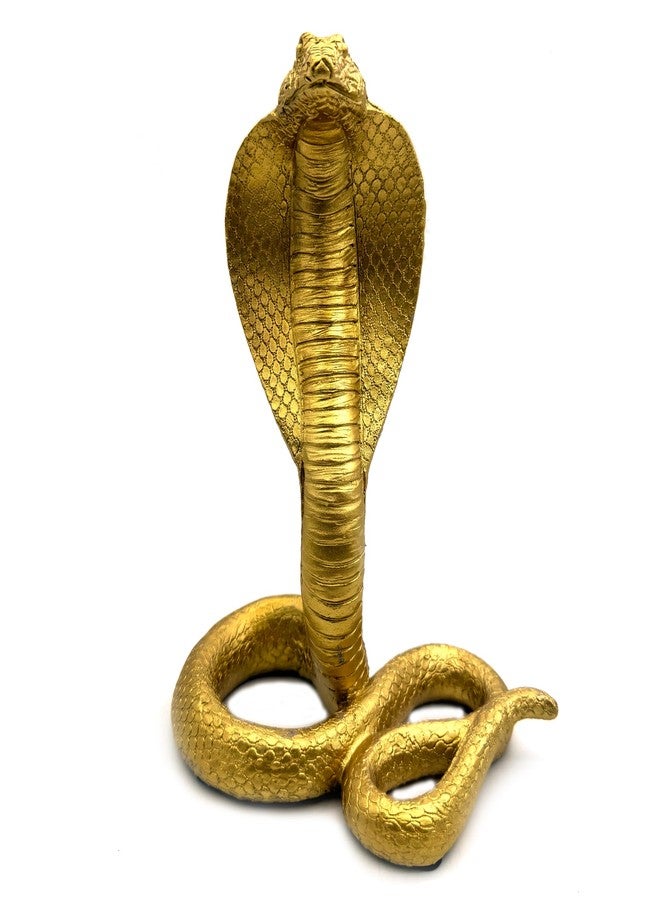 SHTWX King Cobra Snake Statue Figurine Sculpture Animal Figure Collectible Gifts for Snake Lover Office Home Decor Desk Accessories Decoration Garden Yard Figurines Outdoor Decor (Gold) - Image 4