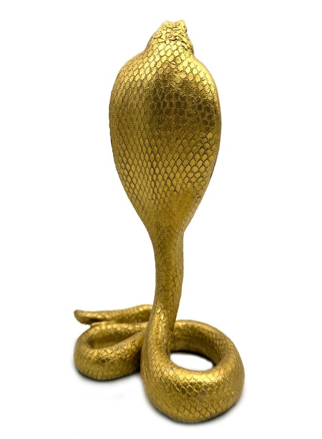SHTWX King Cobra Snake Statue Figurine Sculpture Animal Figure Collectible Gifts for Snake Lover Office Home Decor Desk Accessories Decoration Garden Yard Figurines Outdoor Decor (Gold) - Image 3