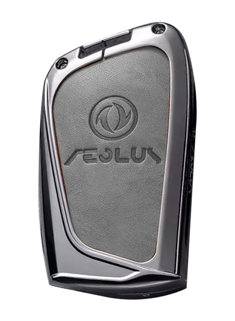 CATANES Leather Keychain Holder Case for Dongfeng Mage Smart Key (2024–2026) with Metal Clip & Protective Cover - Image 3